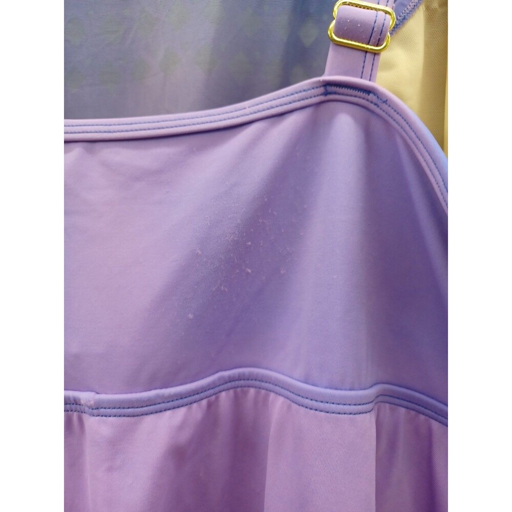 Swimsuits For All Purple Swimsuit Dress Sz 22 Ombre Eyelet Padded - Picture 5 of 11